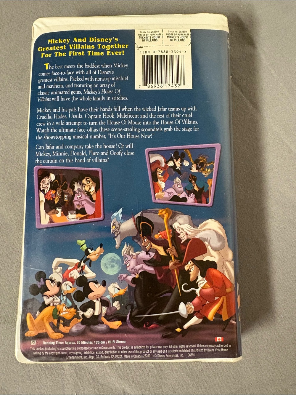 Disney Mickey's House of Mouse Villains VHS - Picture 2 of 3
